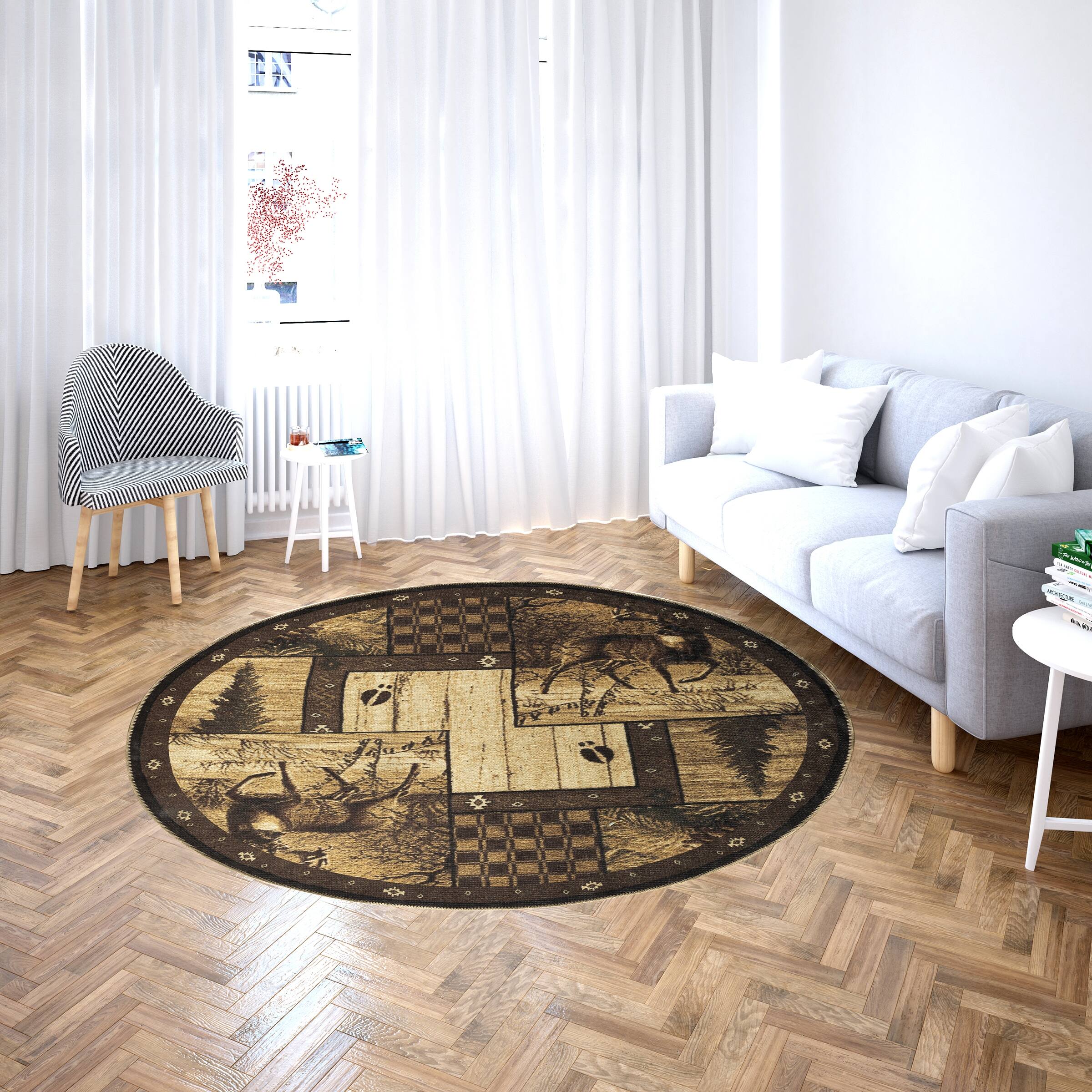 Great American Distributors Machine Washable Deer Animal Print